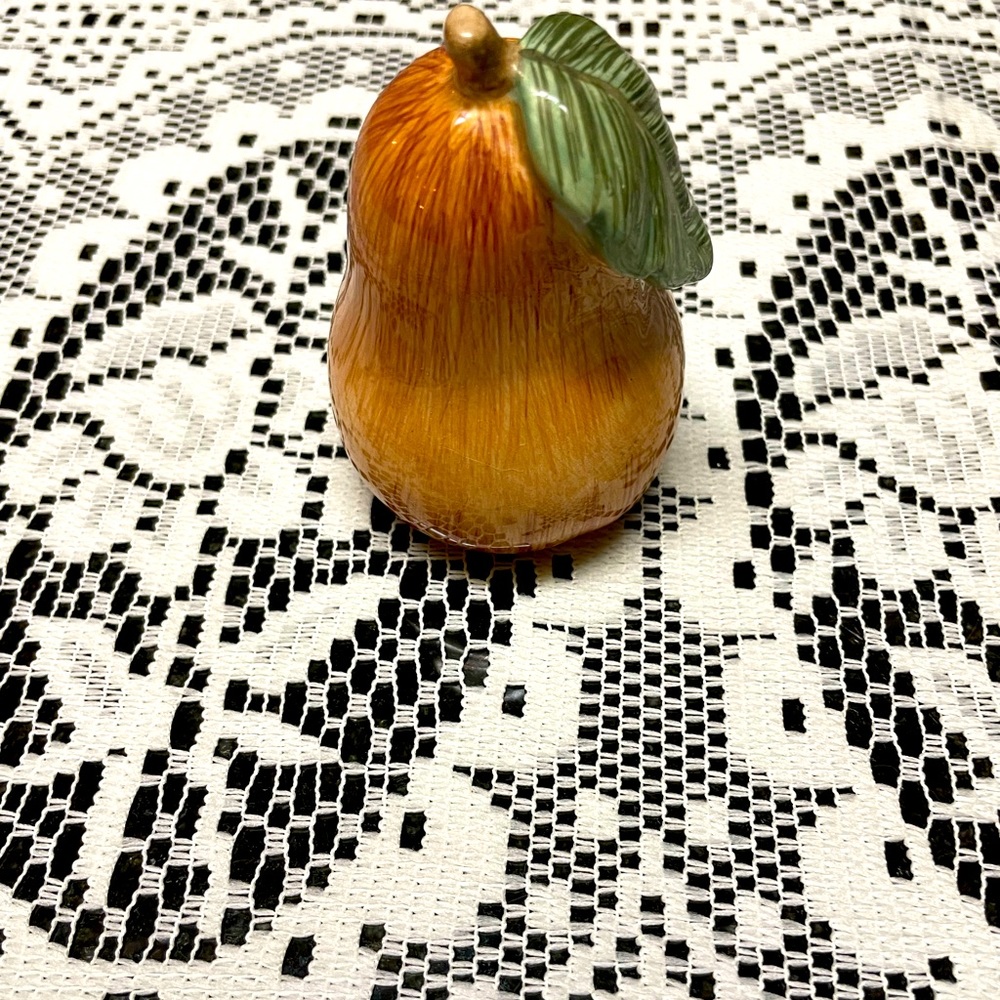 Ceramic Vintage Salt Shaker in the Shape of a Pear